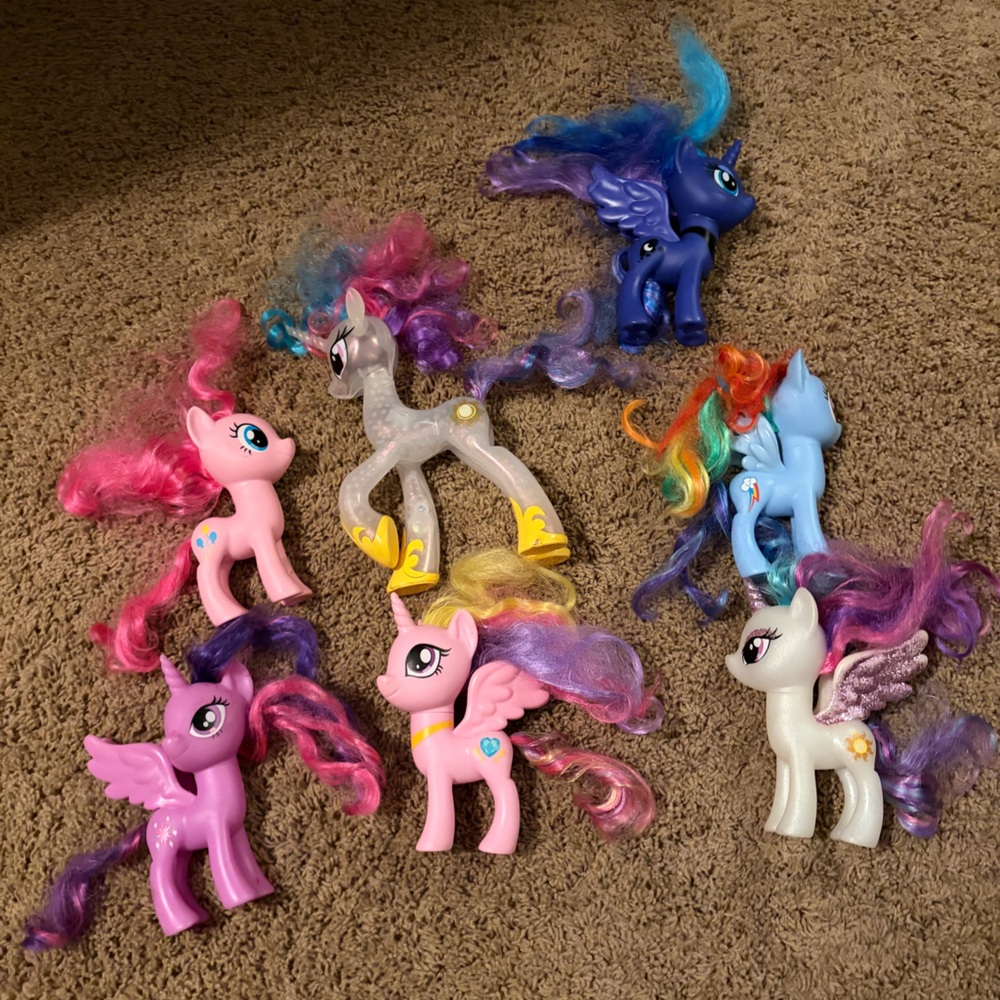 My Little Pony Colorful Fairy Tale Pony Bundle - Pink Purple Blue White